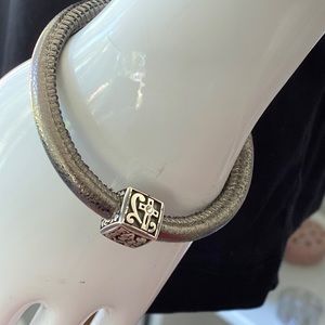 Brighton Leather Bracelet with Faith Charm